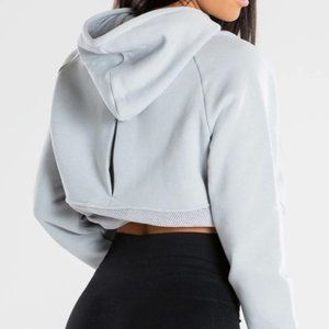 TRUE MESH CROPPED HOODIE - M